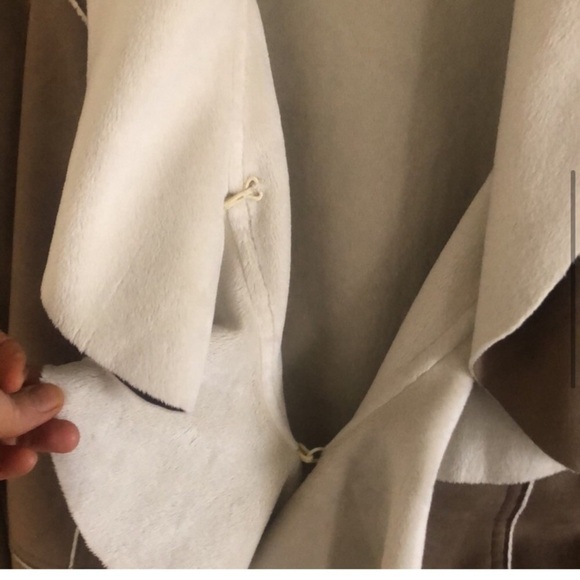 Cynthia Rowley Faux Suede Ruffle Office Jacket size medium - Picture 3 of 6